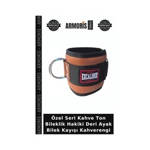 Özel Seri Kahve Ton Bileklik Hakiki Deri Ayak Bilek Kayışı Kahverengi