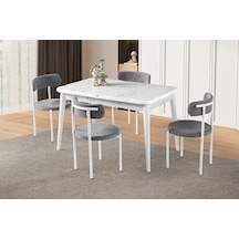 Yakamoz Alfa Mdf Mutfak Masa Sandalye Takımı 80x130cm