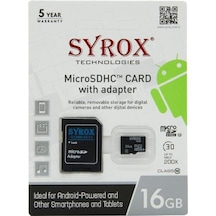 Syrox 16 Gb Micro Sd Card Hafıza Kartı
