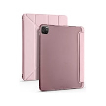 Apple Uyumlu iPad Pro 12.9 Inç 5. Ve 6. Nesil 2021 / 2022 M2 Çip Kalem Bölmeli Standlı Silikon Kılıf Kılıf