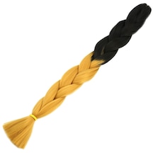 Afrika Örgülük Sentetik Ombreli Saç 100 Gr. - Siyah / Gold Sarı