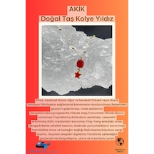 Sertifikalı Akik Doğal Taş Tasarım Kolye El Yapımı Kırmızı Yıldız Obje Detaylı Çok REnkli