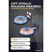 Kuluçka Makinesi Çift Viyollü 80-240 Yumurta Kapasiteli Tavuk Kaz Bıldırcın Bx-316170