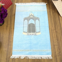 Makam-ı İbrahim Lüks Şönil Seccade Bebek Mavisi 70x126cm 240 Gr Çok Renkli