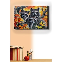 Webstyle Sayılarla Boyama Seti Kasnaklı Rakunlar 50 X 65 Cm