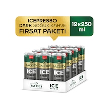 Jacobs Icepresso Dark Soğuk Kahve 250 Ml X 12 Adet Çekirdek Kahve
