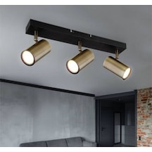 Demet Habek Mylights Panasonic Led Ampüllü Üçlü Hareketli Modern Spor Led Avize Eskitme