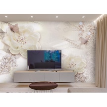 3D Işıltılı Çiçekler Duvar Kağıdı (397461785)