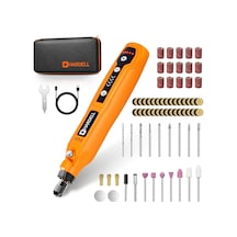 Tr Mini Akülü Döner Alet, 5 Vitesli Ve Usb Şarjlı Döner Alet Seti, 55 Aksesuarlı, Çok Amaçlı 3,7 V Güç Döne