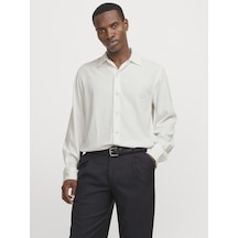Jack & Jones Erkek Uzun Kollu Desenli Gömlek - Blatrend - 12278765 White