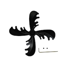 Suntek Magideal Şömine Vantilatör Pervanesi 18 Cm Vidalı Odun Siyah