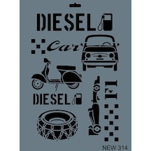 Rich New Seri N314 Stencil 35X25 Cm