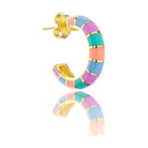 Tutti Frutti Gümüş Küpe-393 Gold