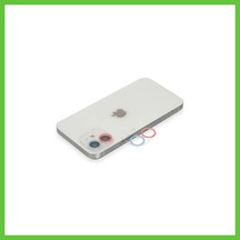 Bezos İphone 12 Uyumlu Renkli Kamera Lens Koruma Cam - Pembe-mavi Dmc