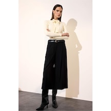 Defacto Yüksek Bel Crop Fit Pantolon G8869ax26spbk81 Siyah-bk81