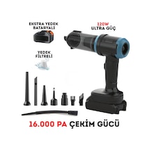 Pro Çift Bataryalı 120w Şarjlı 16000pa Araç İçi Süpürge
