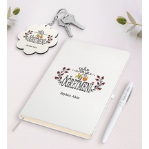 Kişiye Özel Yılın En İyi Öğretmeni Beyaz Defter Kalem Ve Anahtarl N11.3908