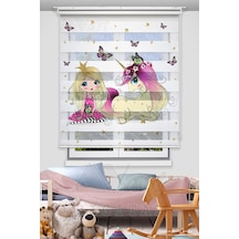 Prenses Ve Unicorn Baskılı Çocuk Odası Perdesi - Dijital Baskılı Zebra Stor Perde Çok Renkli Prenses Ve Unicorn Baskılı Çocuk Odası Perdesi - Dijital Baskılı Zebra Stor Perde Çok Renkli