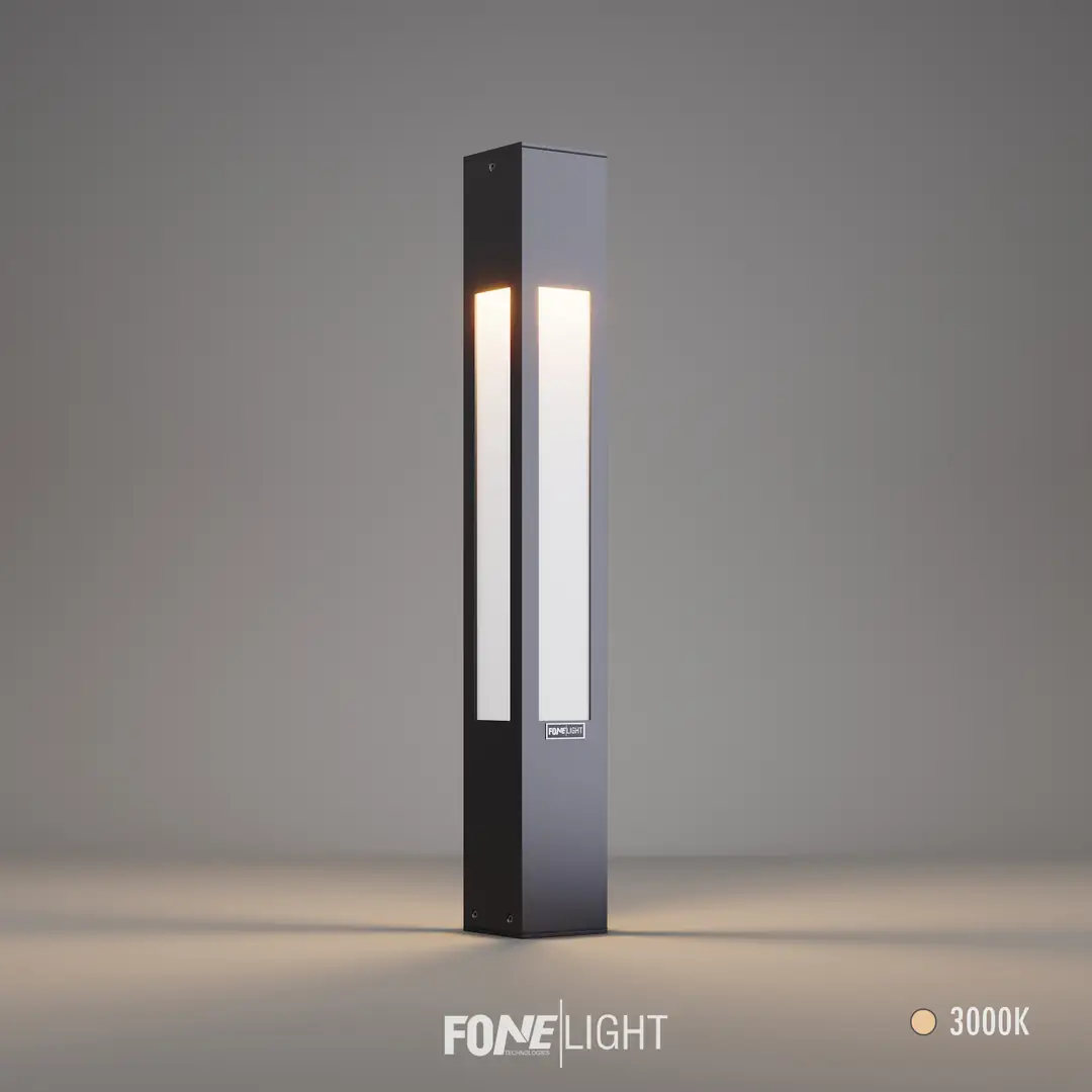 Fonelight Luxera Pleksili Modern Peyzaj Yürüyüş Yolu Bollard Aydınlatma Antrasit