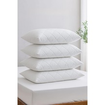 Yastık Alezi Seti, %100 Pamuk, 50x70 Cm, Beyaz, 4'lü Kapitone Yastık Koruyucu Çok Renkli