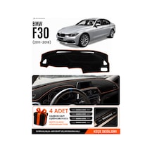 Bmw F30 2010-2018 Uyumlu Torpido Koruma, Torpido Örtüsü, Torpido Kılıfı - Siyah-kahverengi - Bm005