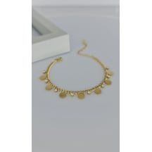 Pul Taşlı Çelik Bileklik Sns110-1 Gold