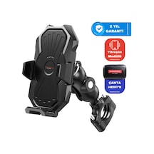 Knmaster Tt-880 Titreşim Önleyicili Motosiklet Telefon Tutucu Gri