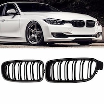 Bmw F30 2016-2017 3.Seri Parlak Siyah Çift Çizgi M3 Ön Panjur