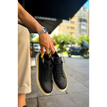Aymood Mn979 - Santoni Gbt Spor Erkek Ayakkabı Sıyah/sarı