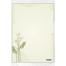 A5 Çiçek Bloknot Çizgisiz Defter - 50 Yaprak - Memopad - Notepad - Not Defteri - Not Kağıdı - 0808 Çok Renkli