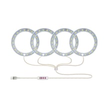 Sones Led Bitki Büyüme Lambası Tam Spektroskopi Akıllı Zamanlama İç Mekan Doldurma Işığı Halka Bitki Lambası, Güç: Dört Baş Güneş Işığı