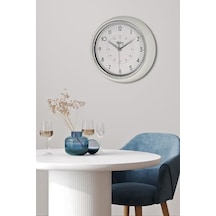 New-max Premium Serisi Retro Tasarım Metal Kadranlı Bombeli Cam Özellikli 25 Cm Ev Ve Ofis Saati Beyaz, 25cm Açık