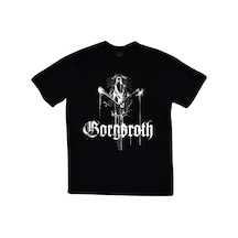 Stoned&Fame Erkek Siyah Gorgoroth Baskılı T-shirt SIYAH