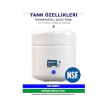 Aqua Bella 8 Lt Su Arıtma Cihazı Çelik Tank Nsf Sertifikalı