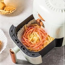 50 Adet Air Fryer Pişirme Kağıdı Tek Kullanımlık Yağ Geçirmez 23 Cm Yuvarlak Pişirme Kağıdı Xxl 50 x 22