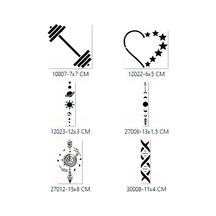 Airbrush Tattoo Şerit Airbrush Tattoo Pusula Geçici Dövme Şablonu Seti Sadece Desen