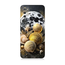 Samsung Galaxy A02s Uyumlu Ay Ve Deniz Kabukları Desenli Silikon Kılıf