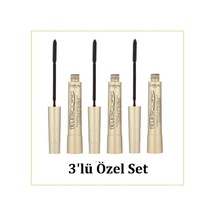 Loreal Telescopic Gold Uzun Görünüm Veren Siyah 3'lü Maskara Seti Electro Black
