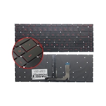 MSI Uyumlu GF63 Thin 9SC-058XTR Klavye Işıklı (Siyah TR) (Pars Power) Kırmızı Tuş - Işıklı 610238