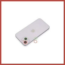 Bezos İphone 13 Mini Uyumlu Renkli Kamera Lens Koruma Cam - Yeşil-pembe Erdotıca
