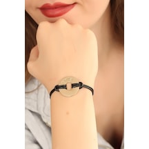 Love Aşık Siyah Deri İpli Unisex Mood Bileklik Diğer