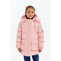 Benitto Kids Kız Çocuk Kalın Kışlık Kapüşonlu Kaban 51349 Pembe