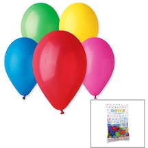 Renkli Klasik Balon 10 İnç - 26cm - 100pcs 4801 Çok Renkli