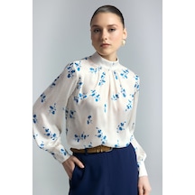 Çiçek Desenli Bluz - İndigo-137274 Çiçek Desenli Bluz - İndigo-137274