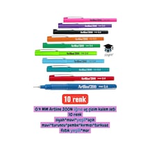 0.4 Mm Artline 200n İğne Uç Çizim Kalem Seti 10 Renk Genel
