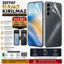 General Mobile Discovery Elite Uyumlu Şeffaf Ön Arka 2li Set Kaplama Nano Kırılmaz Çizilmez Hidrojel Film Astakos