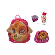 Paw Patrol Anaokul Çantası, Beslenme Çantası,matara Ve Beslenme Kabı Pembe