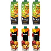 Cappy Atom Ve Karışık Meyve Suyu 1 Lt 6 Lı Karma Paket