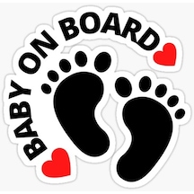Arabada bebek var Baby On Board Sticker Etiket 19CM md16