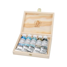 Schmincke : Horadam Super Granulation Sulu Boya Seti 5 Renk X 15 Ml Tüp Glacier Ahşap Kutu